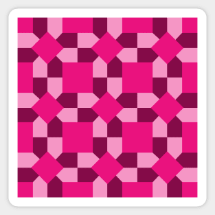 Shades of Pink Susannah Patchwork Pattern Sticker